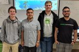 These four students conquered the annual Deloitte Virtual Team Challenge. From Left to right: Riley Jacobs, Carlos Medina, Michael Ashford, and Isaiah Johnson.